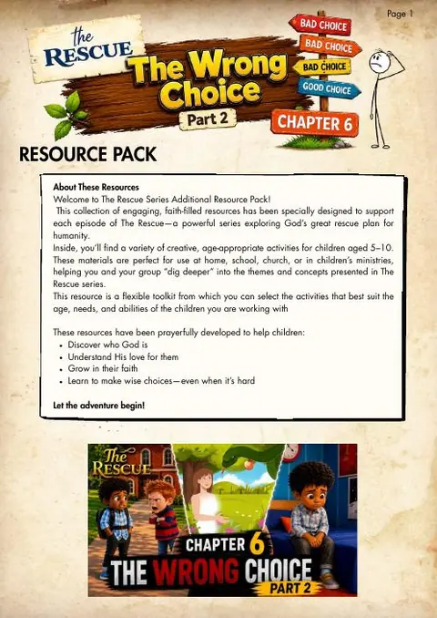 Cover of the The Wrong Choice: Part 2 resource pack