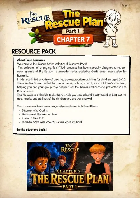 Cover of the The Rescue Plan: Part 1 resource pack