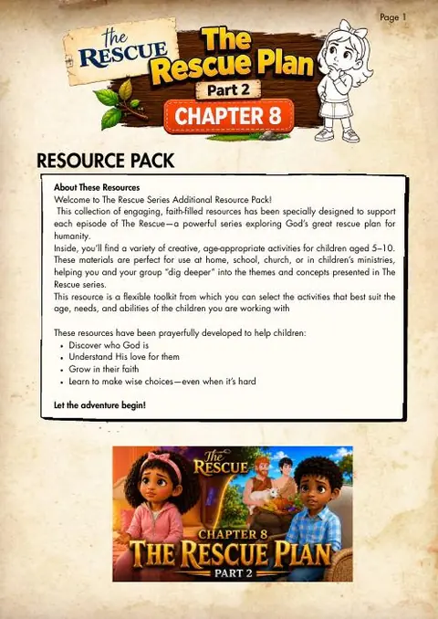 Cover of the The Rescue Plan: Part 2 resource pack