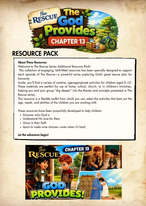 Cover of the God Provides resource pack